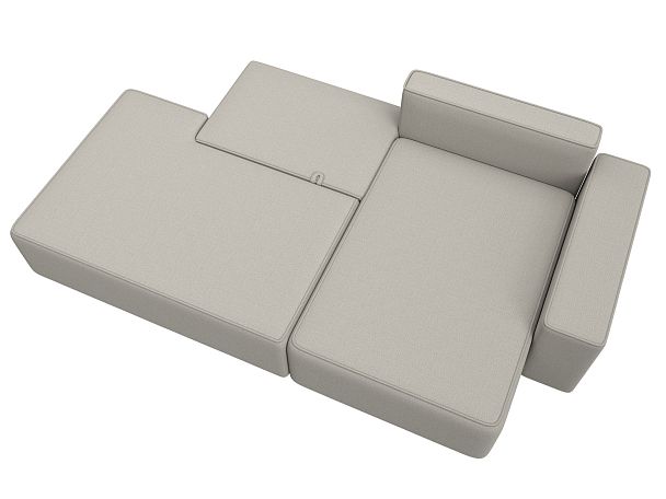 Диван угловой Лига-079 угол правый Рогожка бежевый - Вид 8