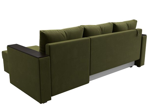 Угловой диван Атланта Лайт Б/С правый (полностью микровельвет зеленый) - Вид 5