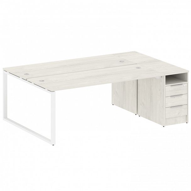 Рабочая станция "Metal System" БО.РС-СТП-2.5 дуб наварра/белый - Вид 1