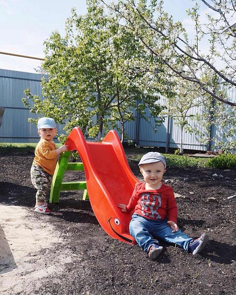 Игровая горка Sheffilton KIDS Дельфин 307 голубой/желтый - Вид 9