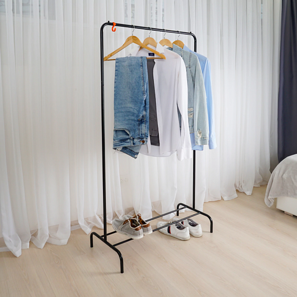 Вешалка для плечиков "Радуга-1", 1500х820х390 мм, металл, черная, ВНП 298 Ч - Вид 4