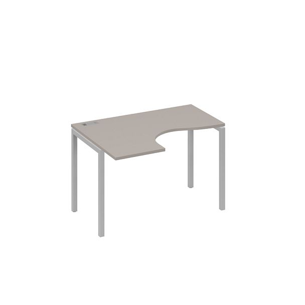 Стол эргономичный левый "Классика" на металлокаркасе DUE A4 А4 Б2 031 БП мокко премиум / металлокаркас серый - Вид 1
