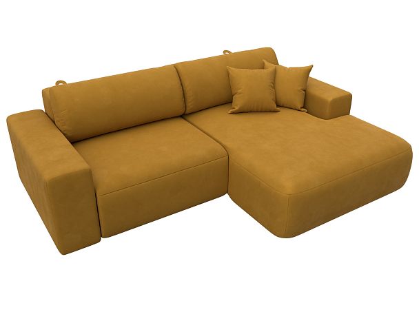 Диван угловой Лига-036 НПБ Классик правый угол Велюр желтый - Вид 5