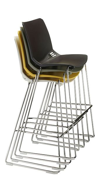 Стул Race (Пруток Барный) каркас Хром, синий - Вид 8