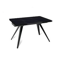 Стол раскладной Asti (120+30+30), керамика матовая Black Gold - Фото предпросмотра