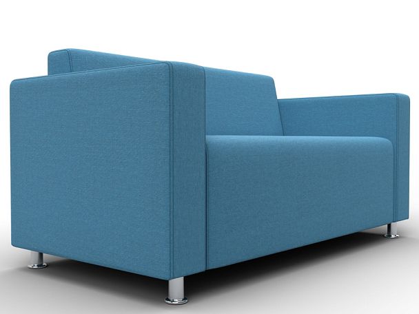 Диван прямой Лига-093 ВН Рогожка голубой - Вид 3