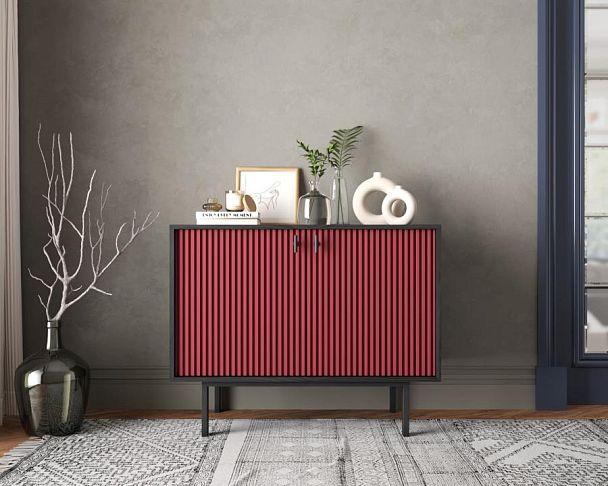 Комод с двумя дверками Emerson арт EM02/red/L - Вид 4