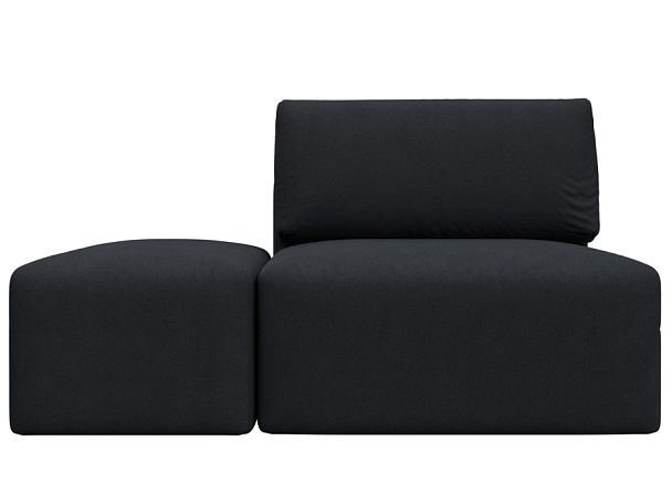 Модули диван и пуф Лига-060 НПБ Искусственная замша серый - Вид 1