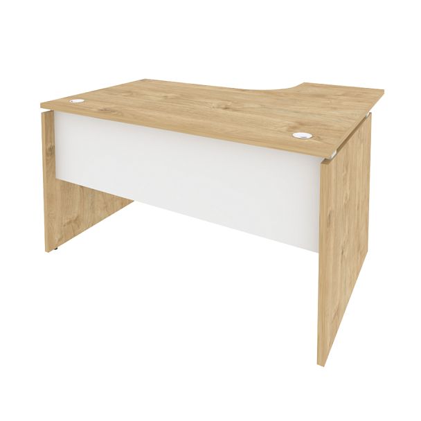 Onix Стол эргономичный левый O.SA-3 (L) Тиквуд светлый/Белый бриллиант 1380*1180*750 (800/460) - Вид 1