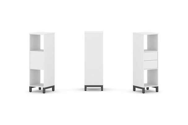 Стайл Проджект Набор стеллажа 1 сторон., 3 яр. SN.NS-311 Белый/Металл Антрацит 387*400*1248 - Вид 1