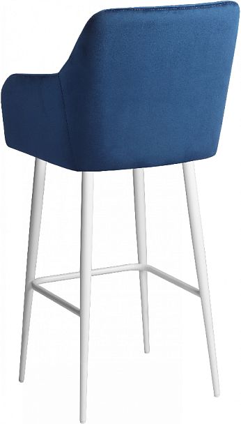 Барное поворотное кресло Барли К, Confetti blue/белый - Вид 6