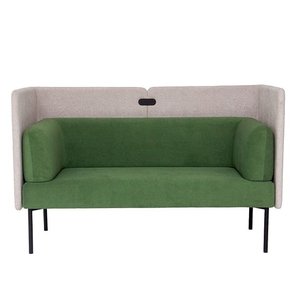 Диван Garda с экраном, велюр Galaxy Lite 09, ножки металл черный муар - Вид 6