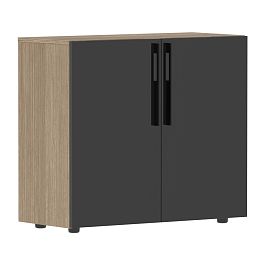 Шкаф СП-064-25-18 Черный глянец/Дуб Натуральный 900х400х800 KANON - Фото предпросмотра