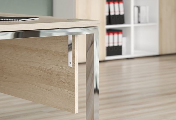 Стол 2-х местный XGWST 2870.1 Дуб Сонома/Нержавеющая сталь 2800х700х750 XTEN GLOSS - Вид 2