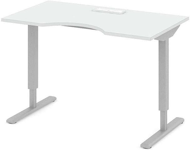 Стол офисный рабочий С-ТРС10 "Трансформер"  ПК-ТРС-СТЭ140Х80КК/ЭР-В1-76 белый - Вид 1