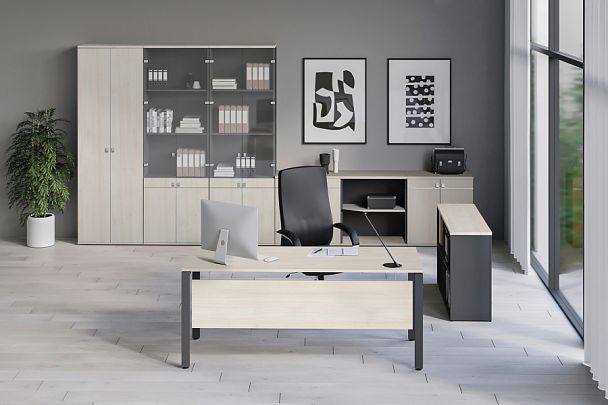 Передняя панель стола 140 Tess 125x1,6x35 дуб крафт золотой - Вид 15