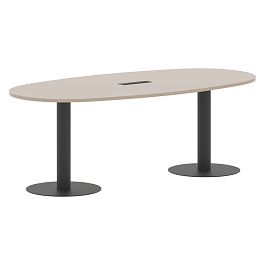 Конференц стол ПРГ-3 Мокачино/Антрацит 2200х1100х750 - Фото предпросмотра