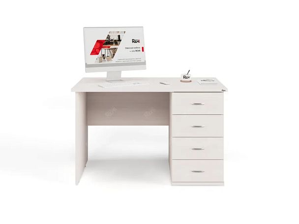 ЛАЙТ / LIGHT RLG008-12x7R Однотумбовый стол 120x70x75 Дуб Молочный - Вид 3