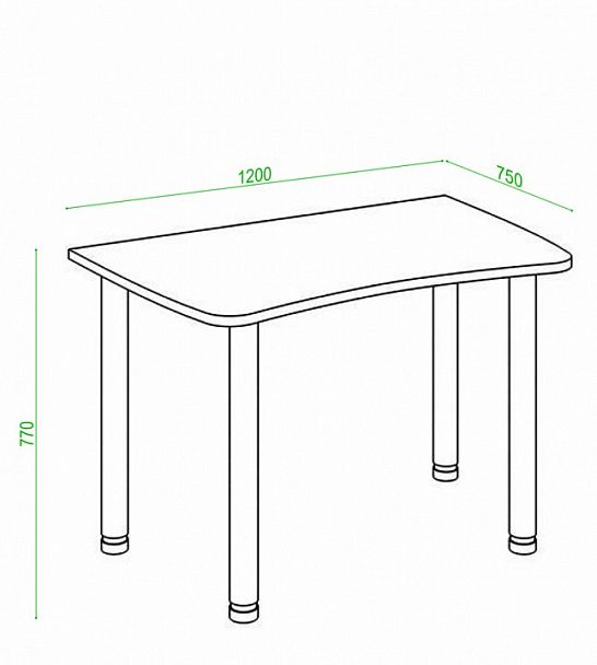 Стол офисный Домино Лайт СКЛ-Софт120МО Карамель - Вид 3