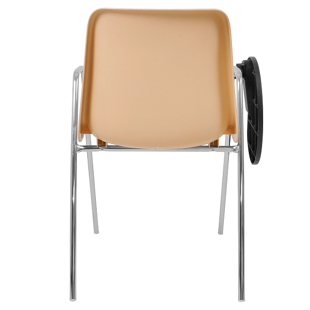 Стул Vicenza (4 ножки с подлокотниками + столик TLT), каркас хром, бежевый, РП+ИК - Вид 3