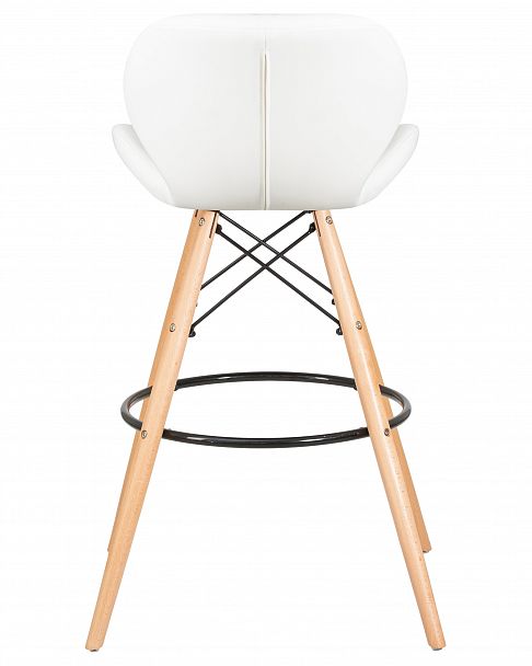 Стул барный DOBRIN BUTTERFLY BAR (ножки светлый бук, цвет белый) - Вид 5