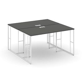 Rift Рабочая станция RF.DRS-003 Антрацит/Металл Белый 1380*1232*750 - Фото предпросмотра