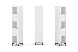 Стайл Проджект Набор стеллажа 1 сторон., 5 яр. SN.NS-511 Белый/Металл Антрацит 387*400*1982 - Фото предпросмотра