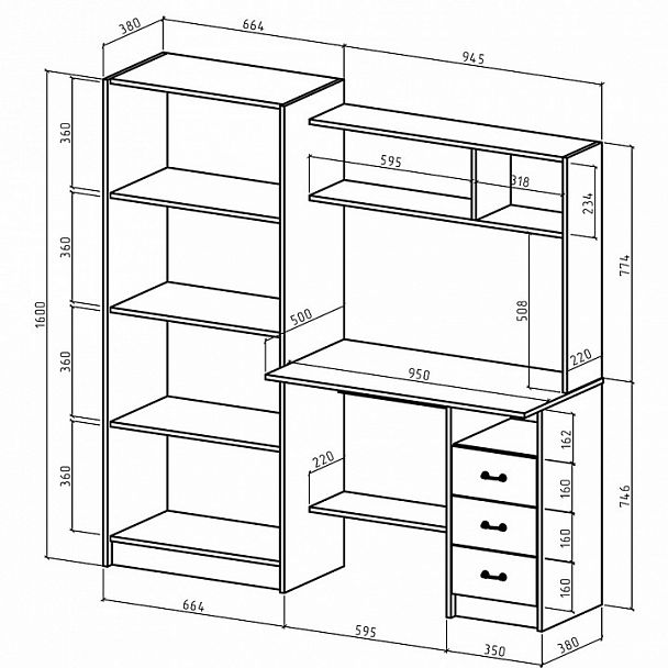 Стол компьютерный Август-15 - Вид 2