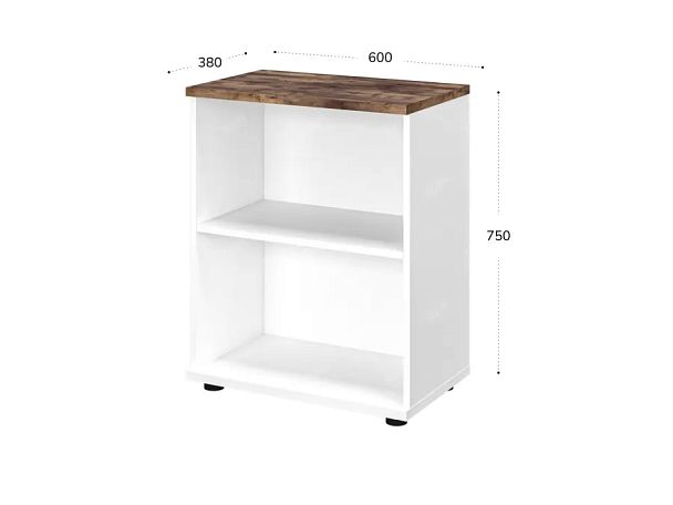 TANDEM RTD043-60-SH Тумба к столу универсальная 600х380х750 Таксония шоколадная/Белый - Вид 2