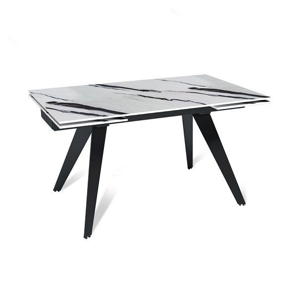 Стол раскладной Rhein (140+40+40), керамика глянцевая Panda White - Вид 1