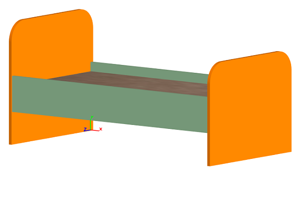 Кровать детская КЛД-002, 1400 мягкий квадрат - Вид 2
