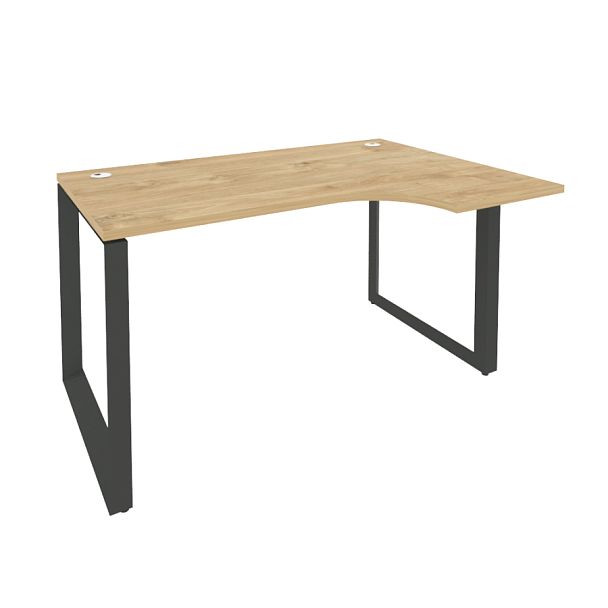 Onix Стол эргономичный правый на О-образном м/к O.MO-SA-2 (R) Тиквуд светлый/Антрацит металл 1380*980*750 (720/460) - Вид 1