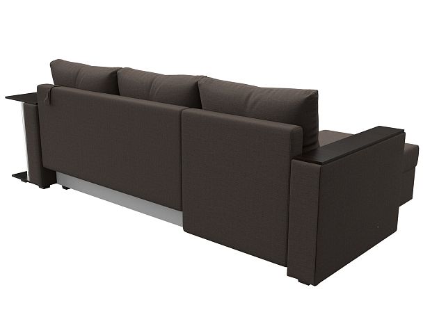 Диван угловой Атланта Лайт левый угол Рогожка коричневый - Вид 5