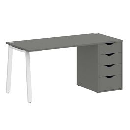 Home Office Стол письменный VR.SP-3-158.4.A Металлик/Белый металл 1580*720*750 - Фото предпросмотра
