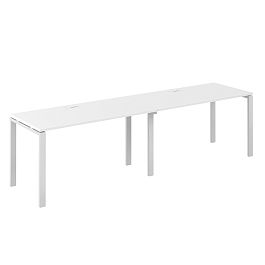 Рабочая станция Sigma s-b-s 3200х700х750 / профиль: 60х30 белый; столешница:  белый - Фото предпросмотра