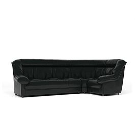 Диван угловой 3У1 Эдельвейс Ed/3y1 экокожа черная CN1114 - Фото предпросмотра