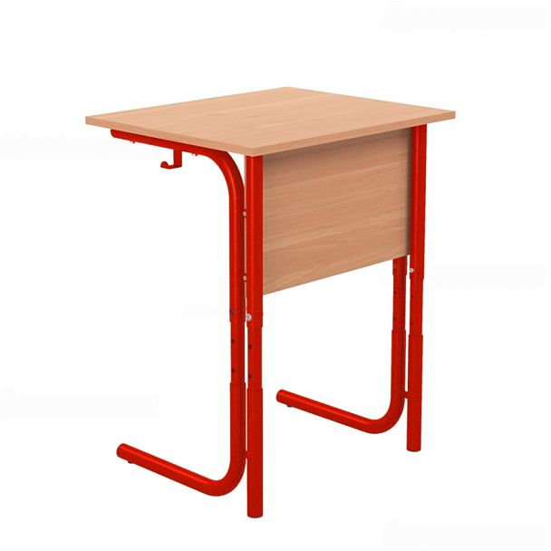 Стол ученический 101РВ, 1-местный, регулируемый на круглой трубе (м/к Красный, Синий, Зеленый), гр.5-7 - Вид 2