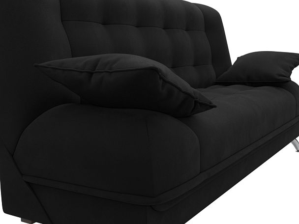 Диван Книжка Анна (полностью микровельвет черный) - Вид 4
