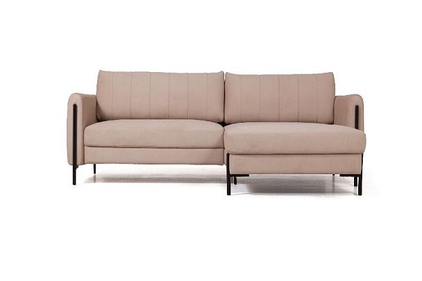 Barcelona диван-кровать с шезлонгом, велюр бежевый - Вид 8