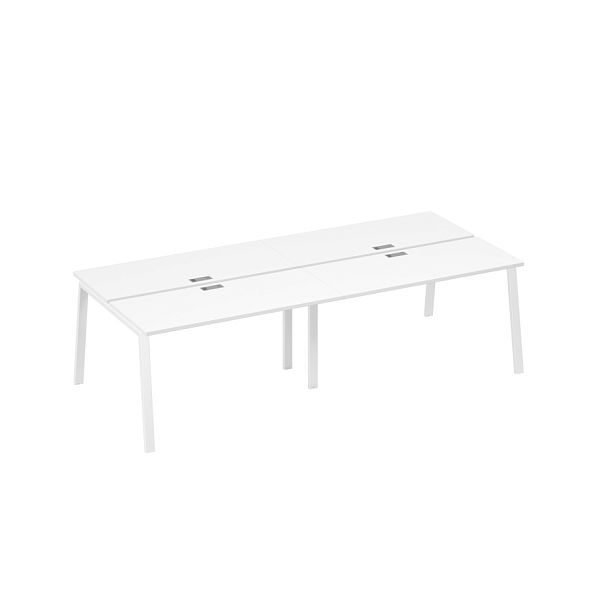 Станция рабочая на опорах TRE (4х140) A4 А4 Б3 171-2 БП белый премиум / металлокаркас белый - Вид 1