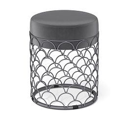 Пуф SHT-B13 угольно-серый/графит муар - Фото предпросмотра