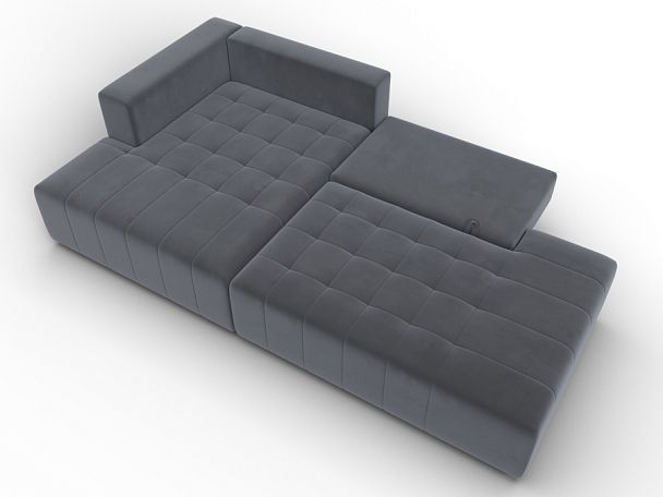 Диван угловой Лига-103 НПБ угол левый Велюр серый - Вид 8