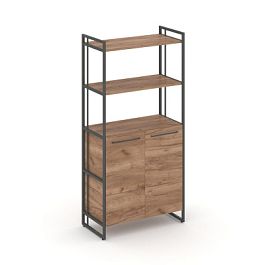 Rift Шкаф 4 ниши широкий RF.SS-44 Дуб Табак/Металл Антрацит 798*396*1648 - Фото предпросмотра