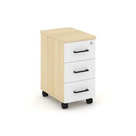 Стайл Проджект Тумба мобильная з/с ЛХДФ SN.TM-004 Акация Лорка/Акация Лорка/Белый/Металл Черный 320* - Фото предпросмотра