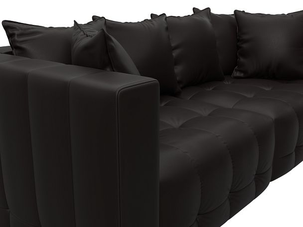 Диван прямой Лига-052 НПБ Экокожа коричневый - Вид 4