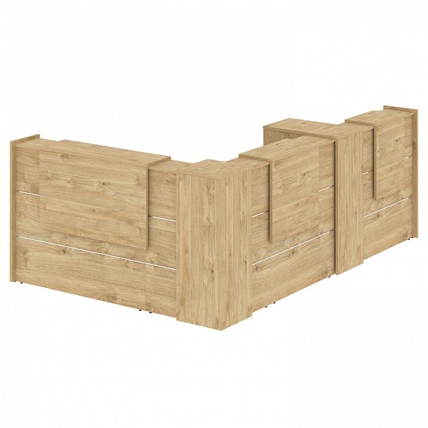 Ресепшн Г-образный "Onix" O.R-K-30 тиквуд светлый - Вид 2