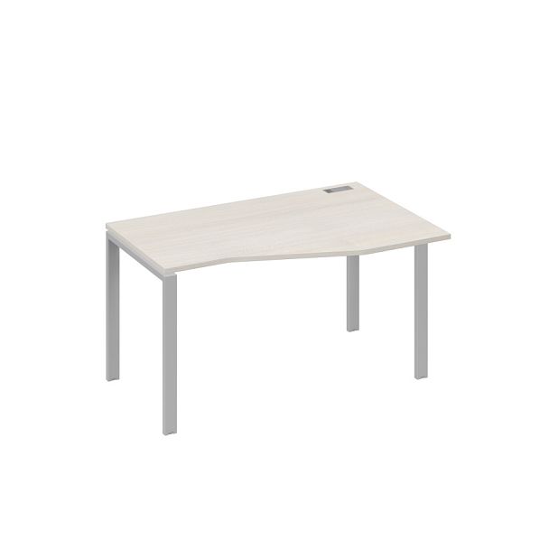 Стол эргономичный правый "Техно" на металлокаркасе UNO A4 А4 Б1 064 БП дуб / металлокаркас серый - Вид 1