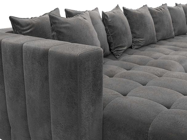 Диван П-образный Лига-052 НПБ Лонг Велюр серый - Вид 4