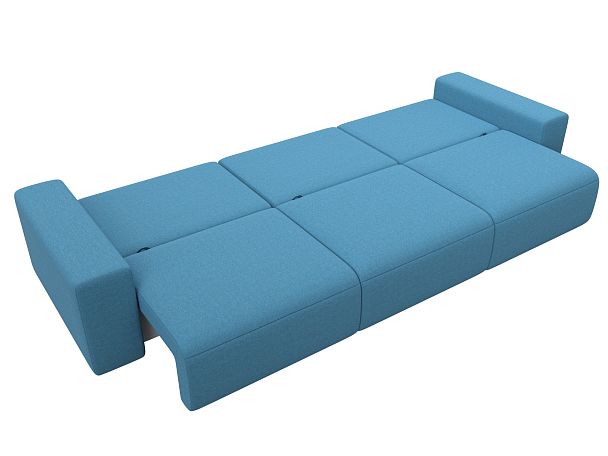 Диван прямой Лига-036 НПБ Классик Лонг Рогожка голубой - Вид 10
