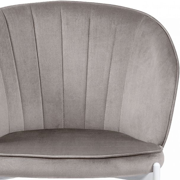 Комплект кухонных стульев Миэль светло-серый велюр/белый, 3 шт. - Вид 7